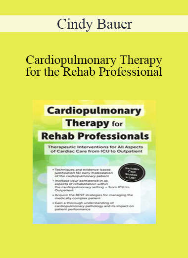 [{"keyword":"Cardiopulmonary Therapy for the Rehab Professional: Therapeutic Interventions for All Aspects of Cardiac Care - From ICU to Outpatient"